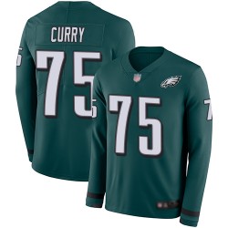 Limited Men's Vinny Curry Green Jersey - #75 Football Philadelphia Eagles Therma Long Sleeve