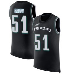 Limited Men's Zach Brown Black Jersey - #51 Football Philadelphia Eagles Rush Player Name & Number Tank Top