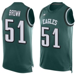Limited Men's Zach Brown Midnight Green Jersey - #51 Football Philadelphia Eagles Player Name & Number Tank Top