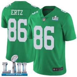 Limited Men's Zach Ertz Green Jersey - #86 Football Philadelphia Eagles Super Bowl LII Rush Vapor Untouchable