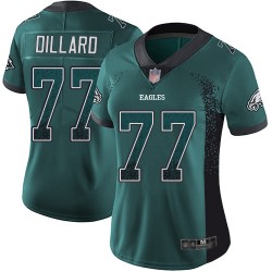 Limited Women's Andre Dillard Green Jersey - #77 Football Philadelphia Eagles Rush Drift Fashion