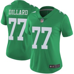 Limited Women's Andre Dillard Green Jersey - #77 Football Philadelphia Eagles Rush Vapor Untouchable