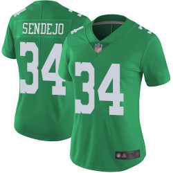 Limited Women's Andrew Sendejo Green Jersey - #34 Football Philadelphia Eagles Rush Vapor Untouchable
