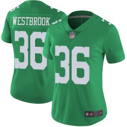 Limited Women's Brian Westbrook Green Jersey - #36 Football Philadelphia Eagles Rush Vapor Untouchable