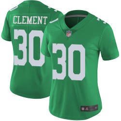 Limited Women's Corey Clement Green Jersey - #30 Football Philadelphia Eagles Rush Vapor Untouchable