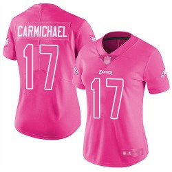 Limited Women's Harold Carmichael Pink Jersey - #17 Football Philadelphia Eagles Rush Fashion