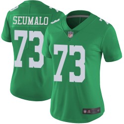 Limited Women's Isaac Seumalo Green Jersey - #73 Football Philadelphia Eagles Rush Vapor Untouchable