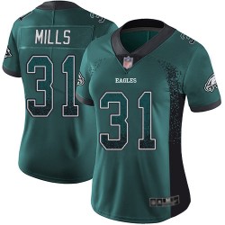 Limited Women's Jalen Mills Green Jersey - #31 Football Philadelphia Eagles Rush Drift Fashion