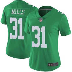 Limited Women's Jalen Mills Green Jersey - #31 Football Philadelphia Eagles Rush Vapor Untouchable