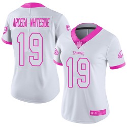 Limited Women's JJ Arcega-Whiteside White/Pink Jersey - #19 Football Philadelphia Eagles Rush Fashion