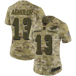 Limited Women's Nelson Agholor Camo Jersey - #13 Football Philadelphia Eagles 2018 Salute to Service