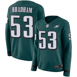 Limited Women's Nigel Bradham Green Jersey - #53 Football Philadelphia Eagles Therma Long Sleeve