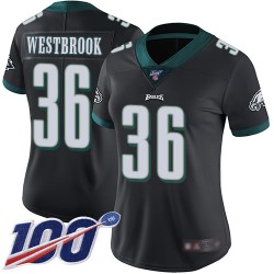 Limited Women's Brian Westbrook Black Alternate Jersey - #36 Football Philadelphia Eagles 100th Season Vapor Untouchable