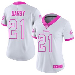 Limited Women's Ronald Darby White/Pink Jersey - #21 Football Philadelphia Eagles Rush Fashion