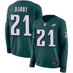 Limited Women's Ronald Darby Green Jersey - #21 Football Philadelphia Eagles Therma Long Sleeve