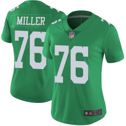 Limited Women's Shareef Miller Green Jersey - #76 Football Philadelphia Eagles Rush Vapor Untouchable