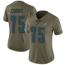 Limited Women's Vinny Curry Olive Jersey - #75 Football Philadelphia Eagles 2017 Salute to Service