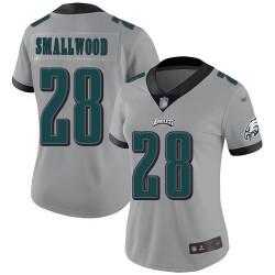 Limited Women's Wendell Smallwood Silver Jersey - #28 Football Philadelphia Eagles Inverted Legend