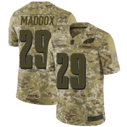 Limited Youth Avonte Maddox Camo Jersey - #29 Football Philadelphia Eagles 2018 Salute to Service