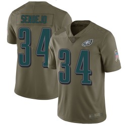 Limited Youth Andrew Sendejo Olive Jersey - #34 Football Philadelphia Eagles 2017 Salute to Service
