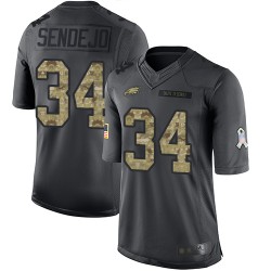 Limited Youth Andrew Sendejo Black Jersey - #34 Football Philadelphia Eagles 2016 Salute to Service