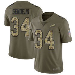 Limited Youth Andrew Sendejo Olive/Camo Jersey - #34 Football Philadelphia Eagles 2017 Salute to Service