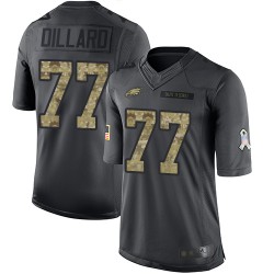Limited Youth Andre Dillard Black Jersey - #77 Football Philadelphia Eagles 2016 Salute to Service
