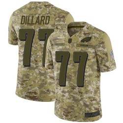 Limited Youth Andre Dillard Camo Jersey - #77 Football Philadelphia Eagles 2018 Salute to Service