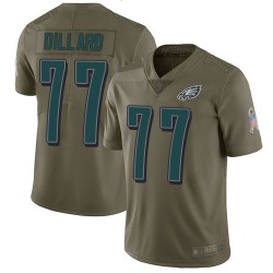 Limited Youth Andre Dillard Olive Jersey - #77 Football Philadelphia Eagles 2017 Salute to Service
