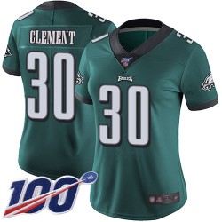 Limited Women's Corey Clement Midnight Green Home Jersey - #30 Football Philadelphia Eagles 100th Season Vapor Untouchable