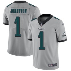 Limited Youth Cameron Johnston Silver Jersey - #1 Football Philadelphia Eagles Inverted Legend
