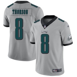 Limited Youth Clayton Thorson Silver Jersey - #8 Football Philadelphia Eagles Inverted Legend