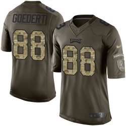 Limited Youth Dallas Goedert Green Jersey - #88 Football Philadelphia Eagles Salute to Service