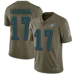 Limited Youth Harold Carmichael Olive Jersey - #17 Football Philadelphia Eagles 2017 Salute to Service