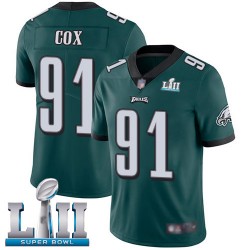 Limited Youth Fletcher Cox Midnight Green Home Jersey - #91 Football Philadelphia Eagles Super Bowl LII Vapor Untouchable