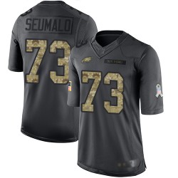 Limited Youth Isaac Seumalo Black Jersey - #73 Football Philadelphia Eagles 2016 Salute to Service