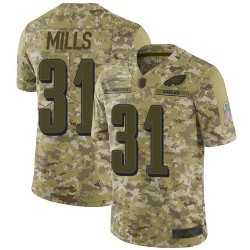 Limited Youth Jalen Mills Camo Jersey - #31 Football Philadelphia Eagles 2018 Salute to Service