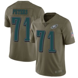 Limited Youth Jason Peters Olive Jersey - #71 Football Philadelphia Eagles 2017 Salute to Service