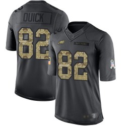Limited Youth Mike Quick Black Jersey - #82 Football Philadelphia Eagles 2016 Salute to Service