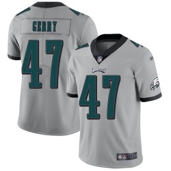 Limited Youth Nate Gerry Silver Jersey - #47 Football Philadelphia Eagles Inverted Legend