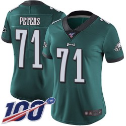 Limited Women's Jason Peters Midnight Green Home Jersey - #71 Football Philadelphia Eagles 100th Season Vapor Untouchable