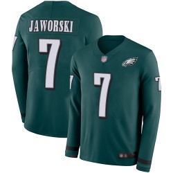 Limited Youth Ron Jaworski Green Jersey - #7 Football Philadelphia Eagles Therma Long Sleeve