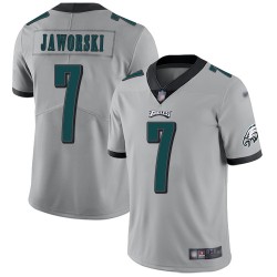 Limited Youth Ron Jaworski Silver Jersey - #7 Football Philadelphia Eagles Inverted Legend
