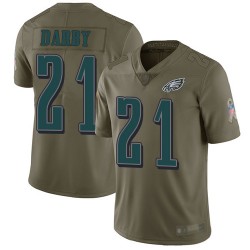 Limited Youth Ronald Darby Olive Jersey - #21 Football Philadelphia Eagles 2017 Salute to Service