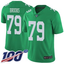 Limited Men's Brandon Brooks Green Jersey - #79 Football Philadelphia Eagles 100th Season Rush Vapor Untouchable