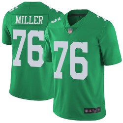 Limited Youth Shareef Miller Green Jersey - #76 Football Philadelphia Eagles Rush Vapor Untouchable