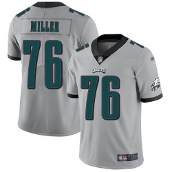 Limited Youth Shareef Miller Silver Jersey - #76 Football Philadelphia Eagles Inverted Legend