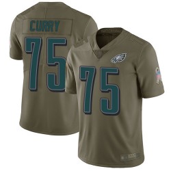 Limited Youth Vinny Curry Olive Jersey - #75 Football Philadelphia Eagles 2017 Salute to Service