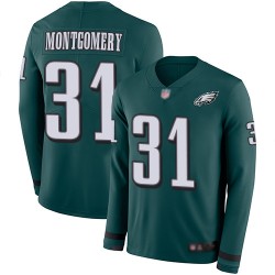 Limited Youth Wilbert Montgomery Green Jersey - #31 Football Philadelphia Eagles Therma Long Sleeve