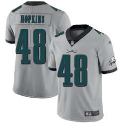 Limited Youth Wes Hopkins Silver Jersey - #48 Football Philadelphia Eagles Inverted Legend